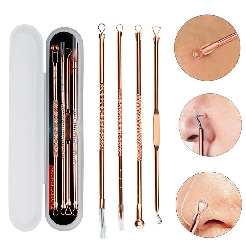 4pcs/set  Stainless Steel Blac - огляд і ціна Luxury Skincare Acne