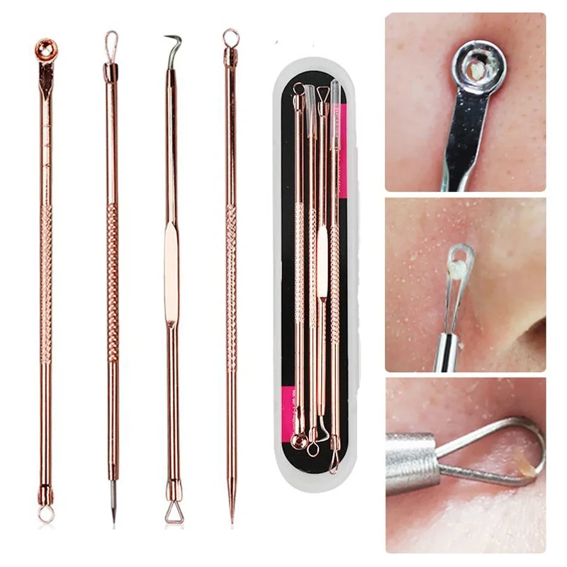 4pcs/set  Stainless Steel Blac - огляд і ціна Luxury Skincare Acne
