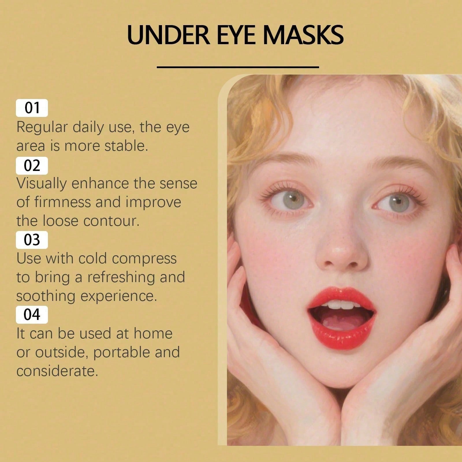 24K Gold Eye Mask, 60 Count Lu - огляд і ціна Luxury Skincare Mask